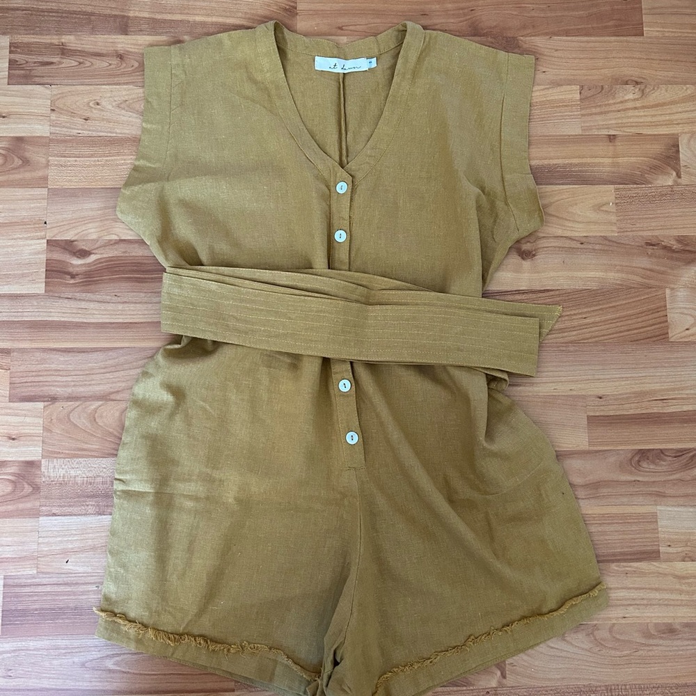 Mustard Yellow Sleeveless Jumpsuit